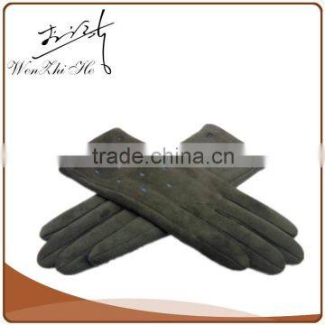 Factory Handmade Faux Suede Leather Dancing Gloves photo-6