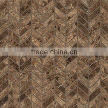 Cheapest Dark Emperador Marble Mosaic Tile photo-4