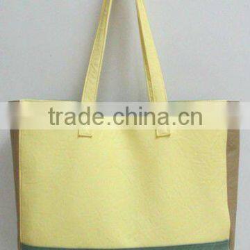 2015 new fashion design color splicing tote bag