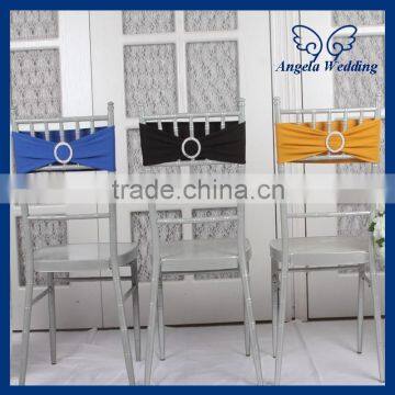 SH021E Wholesale cheap stretch wedding elastic goldspandex chair sash with buckle