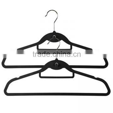 Flocked Suit Hanger With Tie Bar and Cascading Hook photo-5