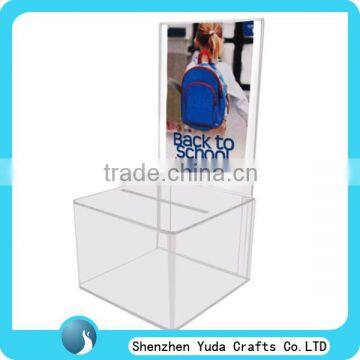 durable clear large donation box convenient acrylic box wholesale price