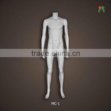 2014 new fashion Silver grey FRP male headless mannequin/model metal mannequin MC-1 for display