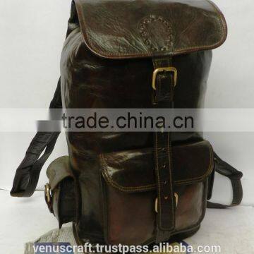 genuine goat leather back pack/rack suck vintage style from rajasthan pushkar