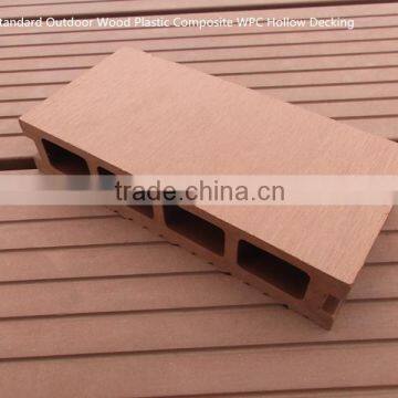 Europe Standard Outdoor Wood Plastic Composite WPC Hollow Decking