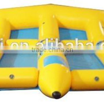 Inflatable Yellow fishing Boat For water park