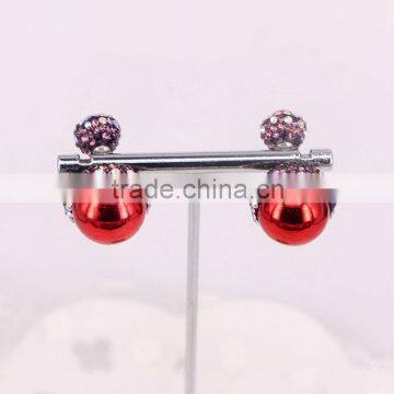 Charm Resin Druzy Stud Earrings, Crystal Rhinestone Paved Ball Shape Gem Earrings photo-5