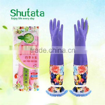 Kitchen cleaning washing household dishes thickened long waterproof gloves daily protective emulsion