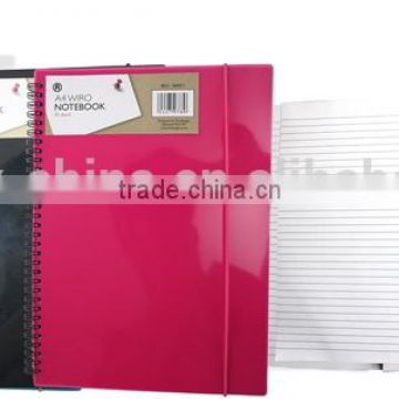 A4 PP cover spiral notebook with elastic band