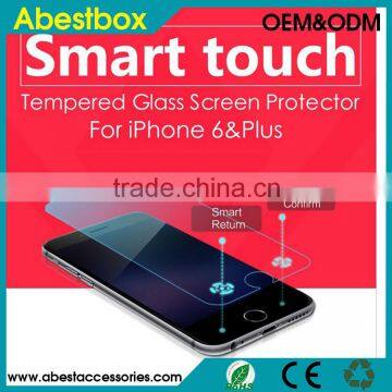 Premium Tempered Glass Screen Protector for Apple iPhone 6,Tempered glass Smart Touch protective film For iPhone 6 Plus 5.5"