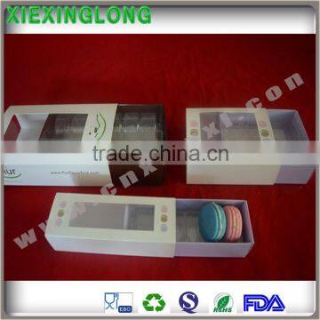 Wholesale alibaba 6, 12-packing macarons colorful paper packaging folding gift Macaron box for gift with insert