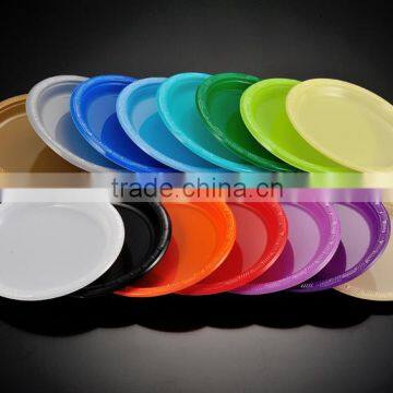 7''(18cm) colored round plastic plate