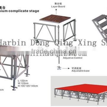 Fiber-aluminum complicate stage