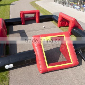 4 GOALS inflatable football pitch,custom inflatable soccer field on selling,no floor inflatable soccer pitch