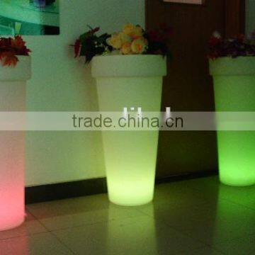 High waterproof green flowerpot outdoor led luminous planter pots/Led Wedding Vase Light