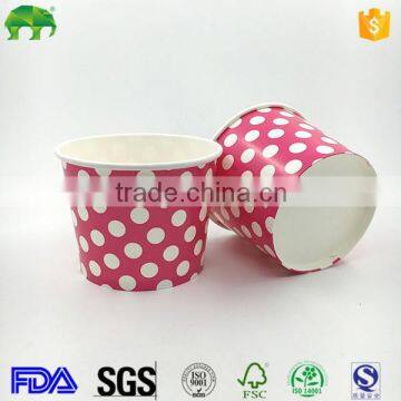 Hengjia factory Bowl Type and Single Wall Style frozen yogurt paper cup bowl container lid