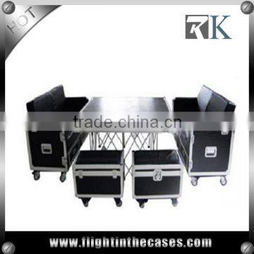 New style fashionable heavy duty aluminum carrying truck sofa flight case