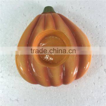 pumpkin shape ceramic candle holder for Harvest & halloween