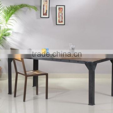 Iron wood dining table