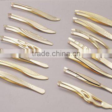 Gold plating series eyebrow tweezer