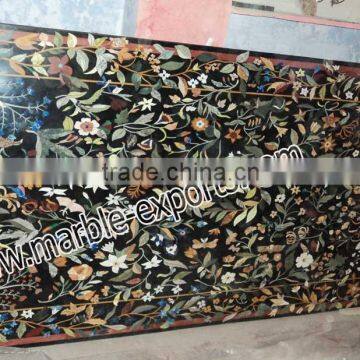 Rectangular Marble Pietra Dura Dinning Inlay Table Top