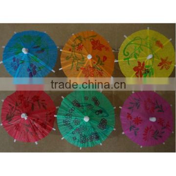 Promotional paper umbrella pick