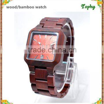 Fashion watches bamboo wood watch red sandalwood watch