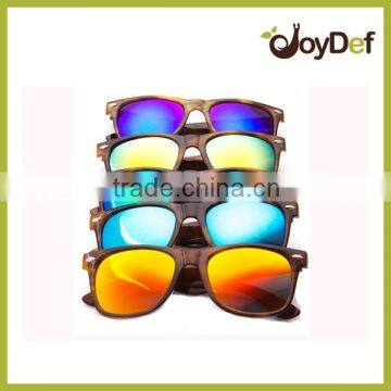 The best selling UV outdoor unisex retro design natural price stylish design style polarized sunglasses with mirror lens