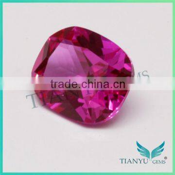 Wuzhou cz Supplier 5# Cushion-shape Synthetic Corundum Ruby Price per Carat photo-2