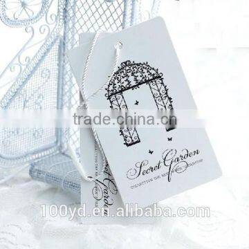 Custom jeans embossed leather label paper hang tag