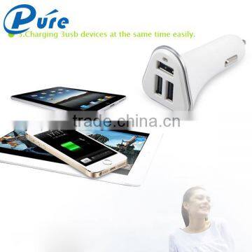 Wireless Car Charger Fashion 3 Port Car Charger USB Car Charger BlackWhiteBlueGreenOrange photo-5
