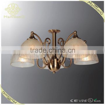 2015 latest design antique brass glass shade classic pendant light