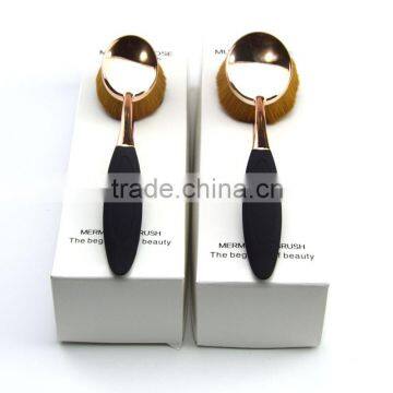 Private Label Toothbrush Shape Single Oval Makeup Brush Beauty Cosmetic