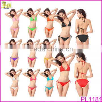 Candy Color Sexy Womens Bandage Beachwear Bikini Set Bathing Swimsuit Swimwear Top Bottom