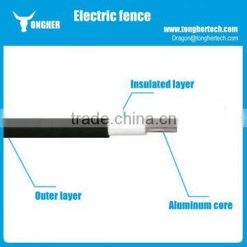 Double insulated 20KV high voltage electric fence lead out cable for energizer