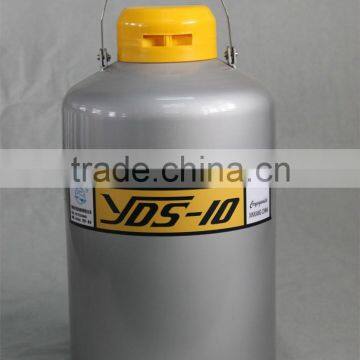 10L small capacity liquid nitrogen container,cryogenic storage tank,liquid nitrogen dewar of China