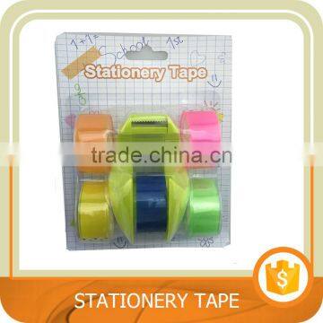 Bopp stationery tape with tape dispenser. Trade assurance.