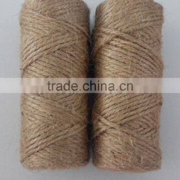 nature color 3 strand twist jute material baler jute twine in ball spool