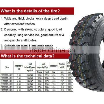 Brand Radial Truck Tire 1000r20 1100r20 With ECE REACH LABEL photo-6