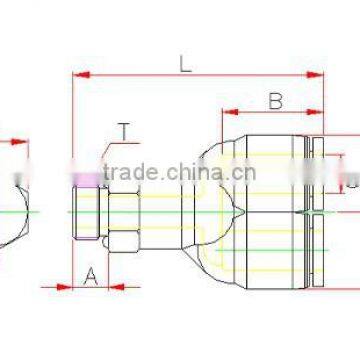 Plastic Tube Fitting, Male y ,compact One -touch Tube Fitting , Push in Tube Fitting photo-2