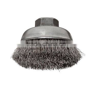 Twisted Cup Brass Coated Wire Industrial Brush photo-3