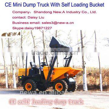 New style CE 3ton FCY30S self loading mini dumper 4x4