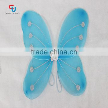 Blue Artifical Feather Butterfly Decoration