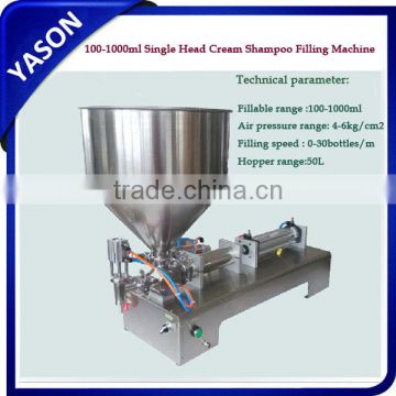 100-1000ml Single head pneumatic stainless steel 304 semi auto filling machine for liquid and paste cream shampoo,cosmetic,etc.