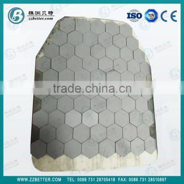 Hexagonal bulletproof prootection plate insert silicon carbide mateiral