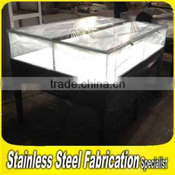 Bespoke Stainless Steel Glass Jewelry Display Showcase photo-3
