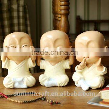 Resin little monk statue baby buddha statue