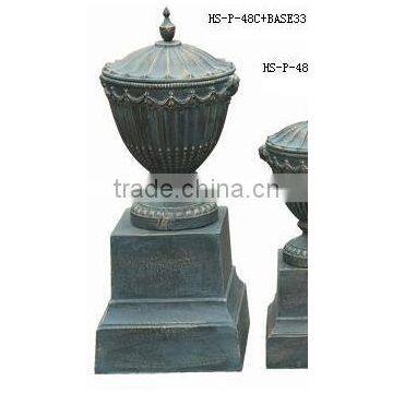 China Made Factory Directly Small Size Antique Cast Iron Urn HS-P-48B photo-3