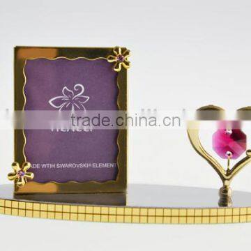 Finest Unique Gold Plated Heart Photo Frame for Wedding Decoration photo-2