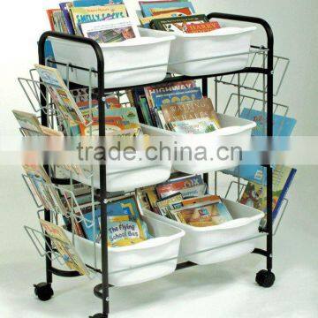 EDU5118 steel teacher's classroom book cart